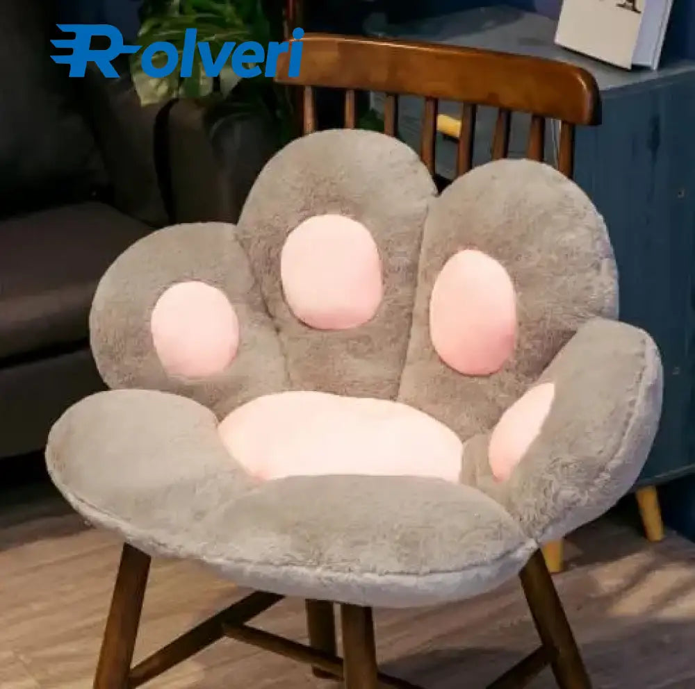 Almofada Kawaii Pata de Gato – Macia 70x60cm 70x60cm / CINZA