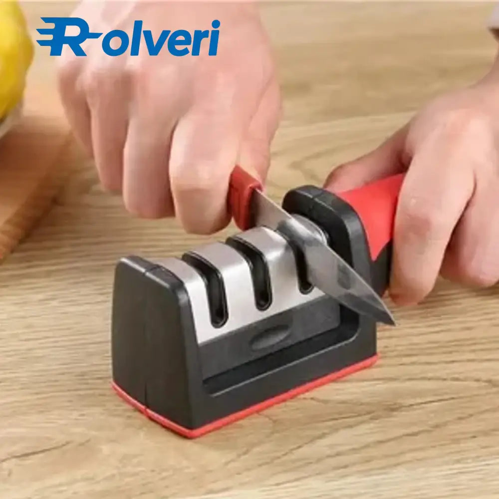 Amolador de Facas Mágico – Uso Doméstico e Profissional Vermelho