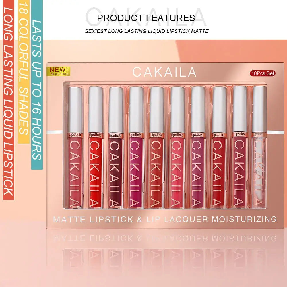 Batom Líquido CAKAILA – Matte Longa Duração 10 Cores