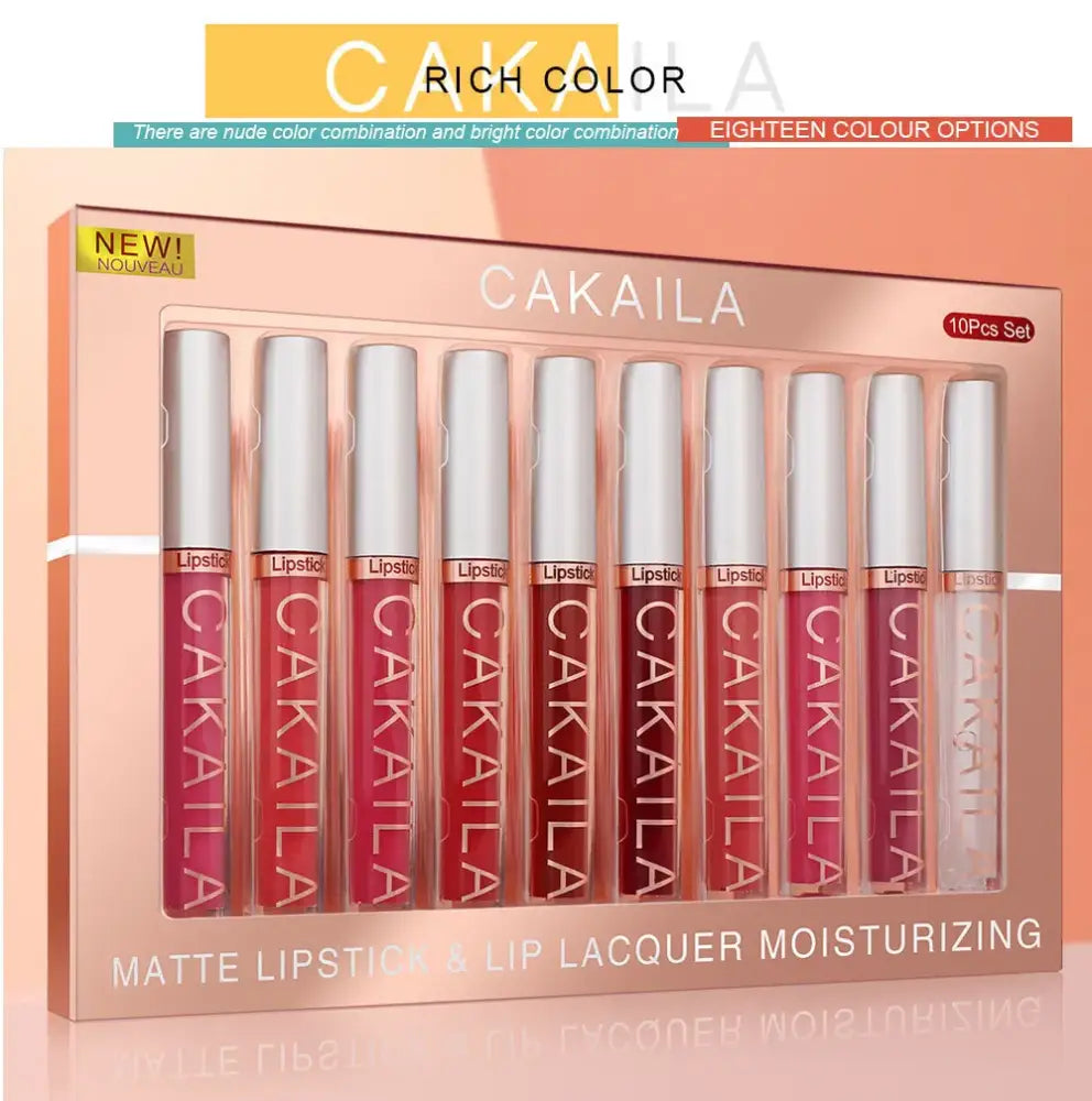 Batom Líquido CAKAILA – Matte Longa Duração 10 Cores