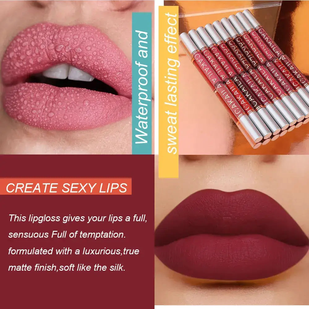 Batom Líquido CAKAILA – Matte Longa Duração 10 Cores