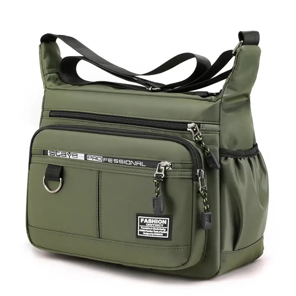 Bolsa Casual Masculina – Estilo Oxford Luxo e Praticidade Army green