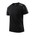 Camiseta Masculina de Verão – Leve Elástica e Respirável Black / XXL(62.5-70kg)