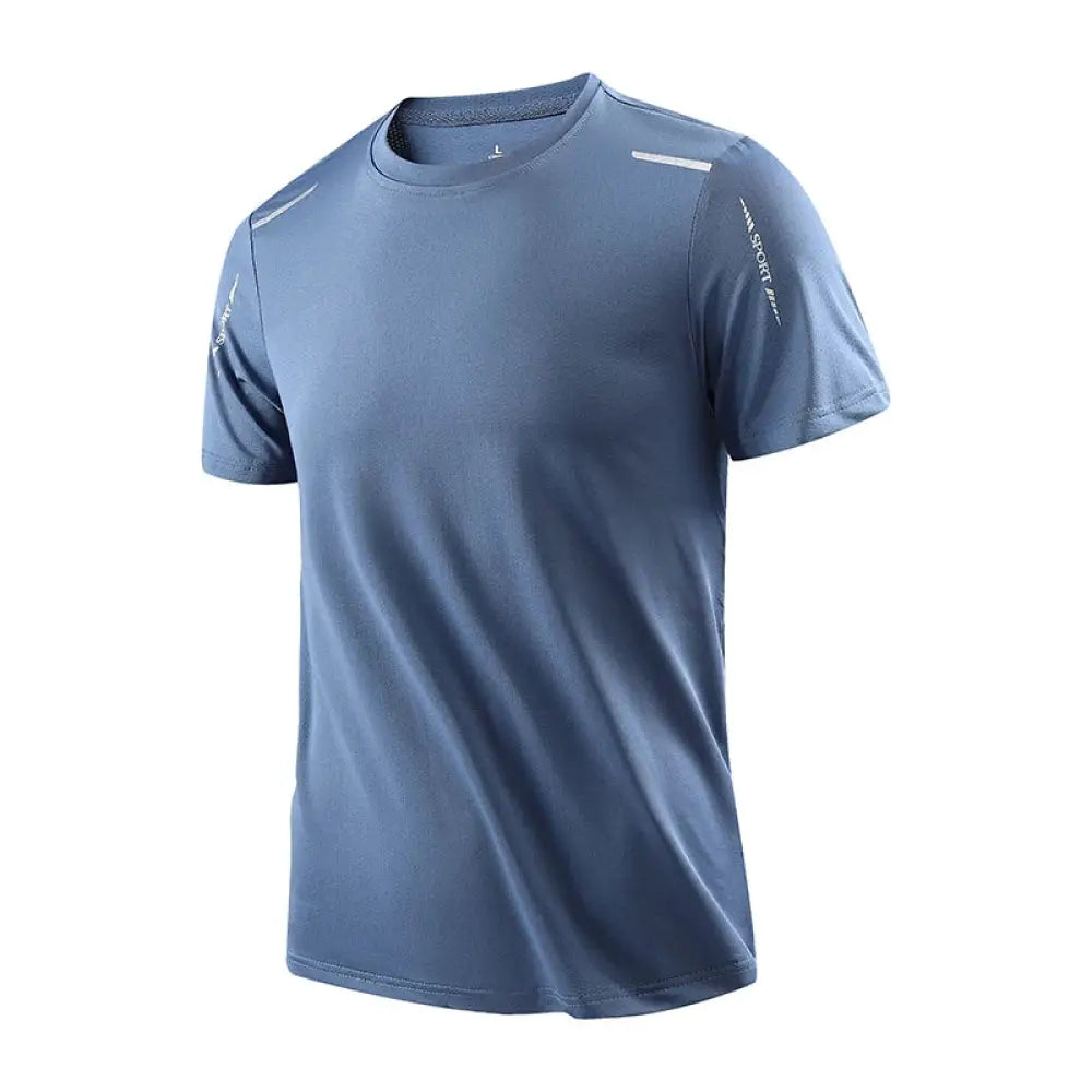 Camiseta Masculina de Verão – Leve Elástica e Respirável Blue / XL(55-62.5kg)