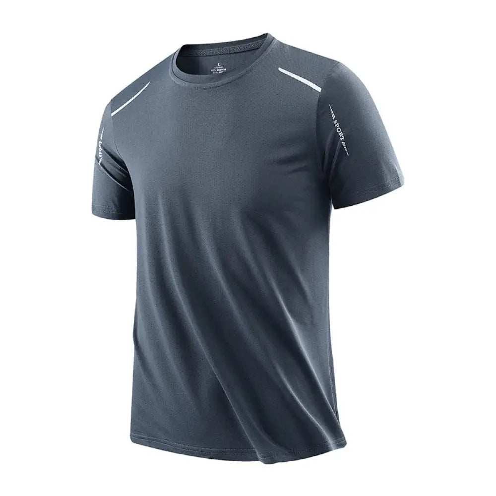 Camiseta Masculina de Verão – Leve Elástica e Respirável Gray / L(42.5-55kg)
