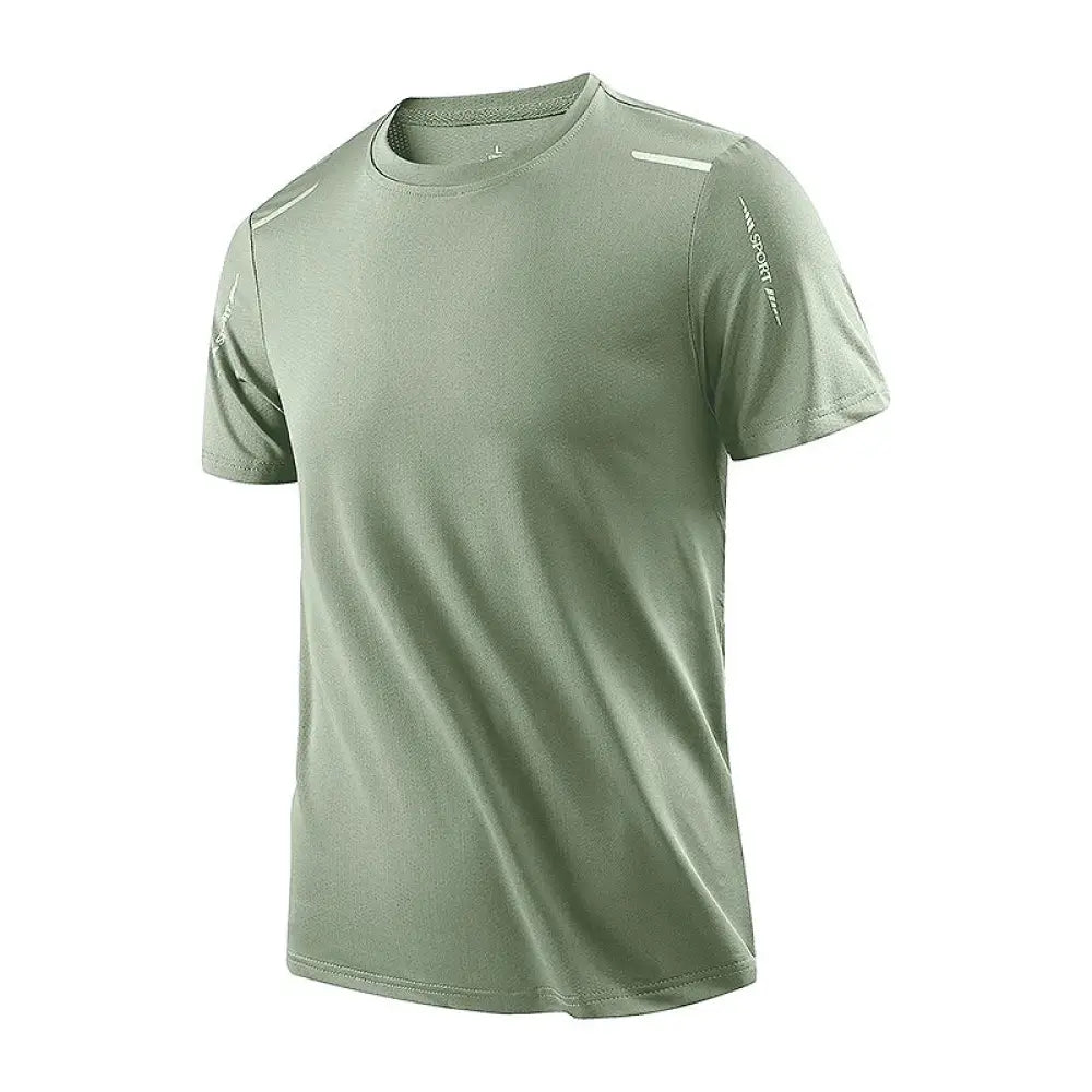Camiseta Masculina de Verão – Leve Elástica e Respirável Green / 5XL(90-100kg)