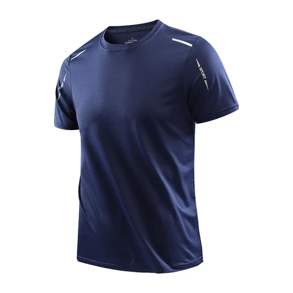 Camiseta Masculina de Verão – Leve Elástica e Respirável Navy / 5XL(90-100kg)