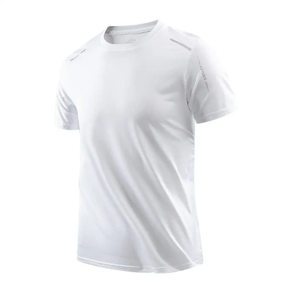 Camiseta Masculina de Verão – Leve Elástica e Respirável White / M(40-42.5kg)