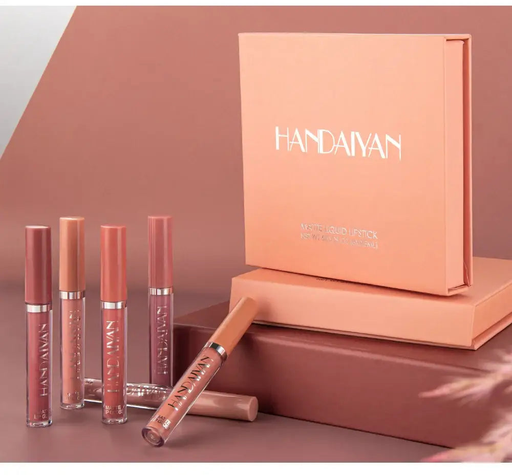 Conjunto de 6 Batons Líquidos Handaiyan – Matte e Longa Duração