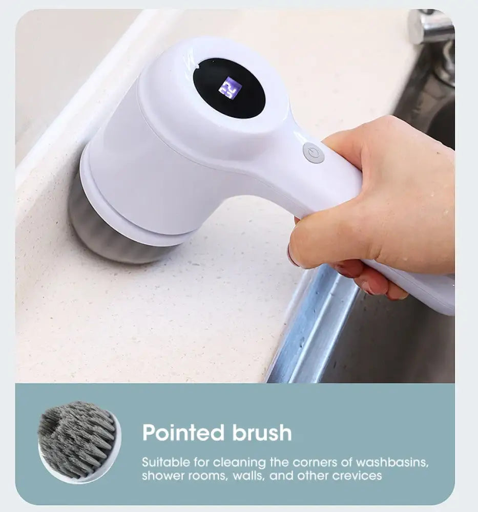 Escova de Limpeza Elétrica – Purificador Giratório Portátil