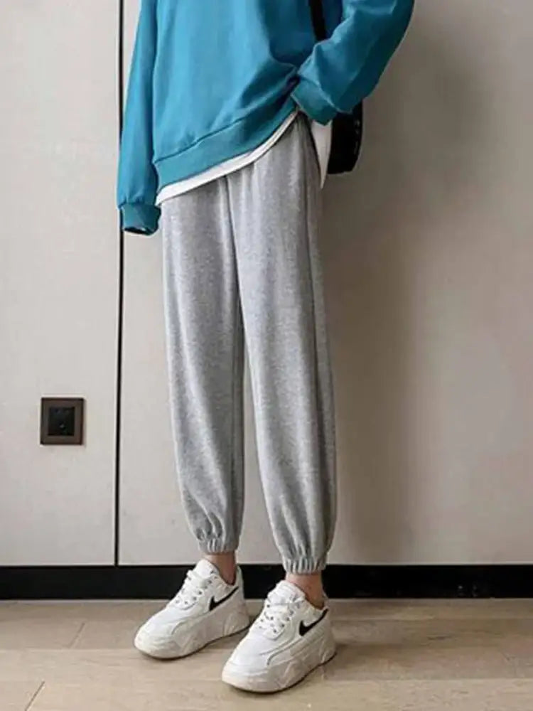 Legging Casual Plus Size – Moda Inverno Confortável gray / XXL