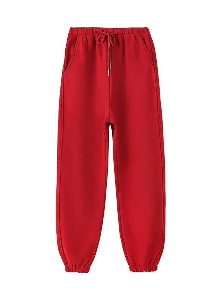 Legging Casual Plus Size – Moda Inverno Confortável Red / L