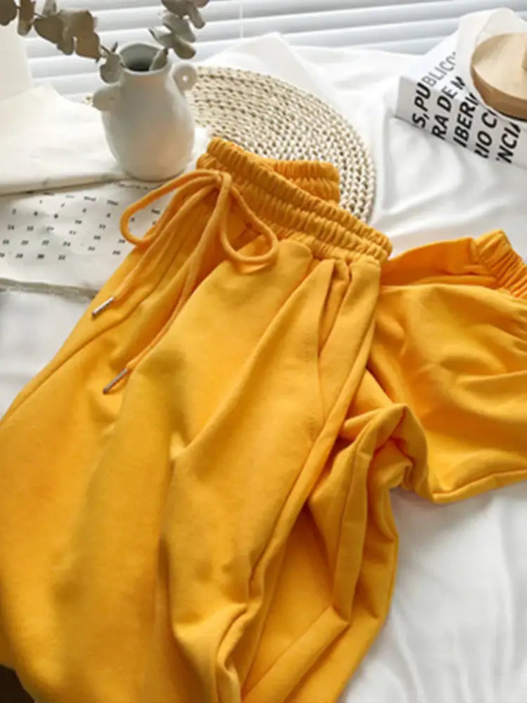 Legging Casual Plus Size – Moda Inverno Confortável Yellow / XXL