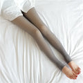 Legging Térmica Feminina – Sexy Quente e Cintura Alta Grey Foot Socks / 80g L(40-70kg)