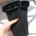 Luvas de Equitação Femininas – Térmicas e para Clima Frio Preto / Tamanho Único