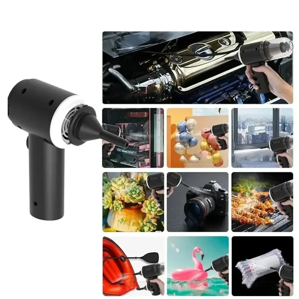 Mini Aspirador Doméstico e Automotivo – Prático e Compacto Preto