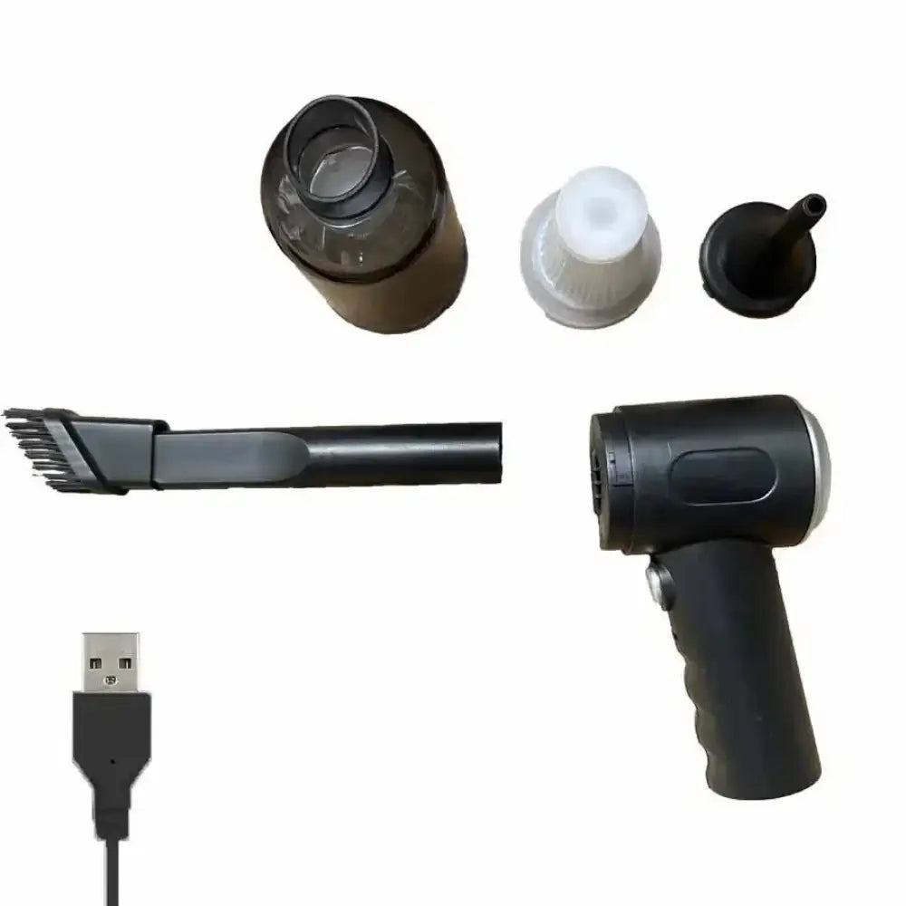 Mini Aspirador Doméstico e Automotivo – Prático e Compacto Preto