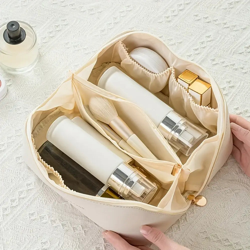 Organizador de Maquiagem Feminino – Bolsa de Cosméticos com Zíper