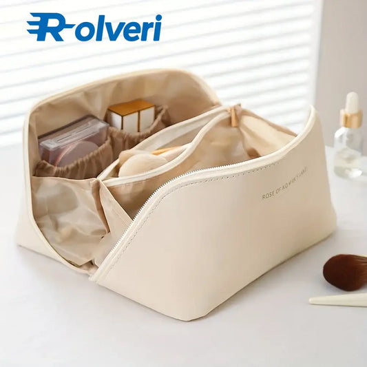 Organizador de Maquiagem Feminino – Bolsa de Cosméticos com Zíper