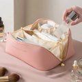 Organizador de Maquiagem Feminino – Bolsa de Cosméticos com Zíper pink